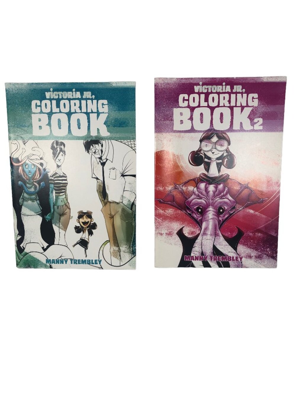 Set of 2 Victoria Jr. Coloring Books Games Word Find Word Puzzle Learn to Draw